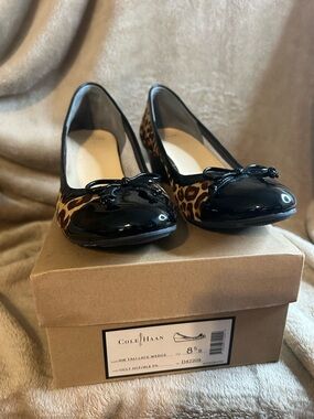 Cole Haan Tali Lace Wedge - Leopard Print Ballet Flats